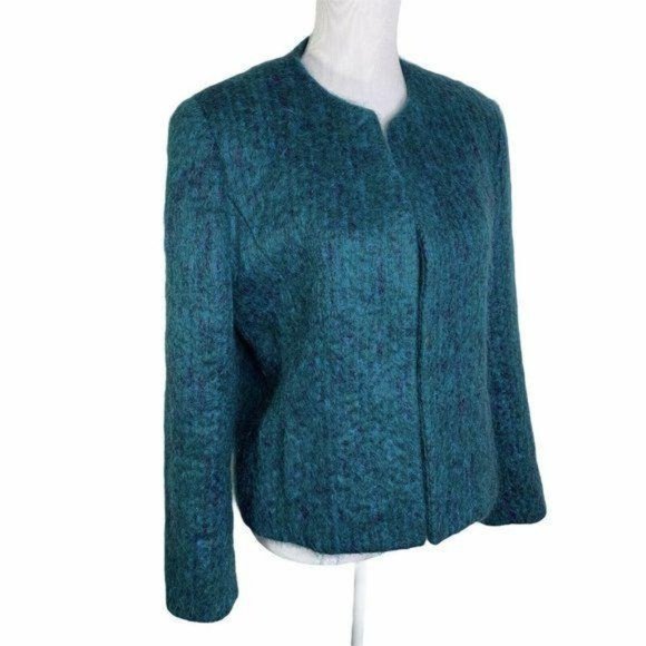 Donegal Design Blue Ireland Wool Mohair Jacket - Picture 4 of 11